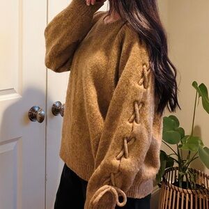IRO Warm Brown Crew Neck wool alpaca Sweater